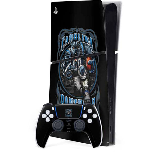 Liquid Blue NFL Carolina Panthers Running Back PS5 Slim Digital Edition Console Skin