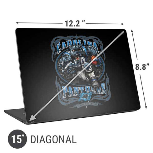 Liquid Blue NFL Carolina Panthers Running Back Universal Laptop 15in (12.2 x 8.8in) Skin