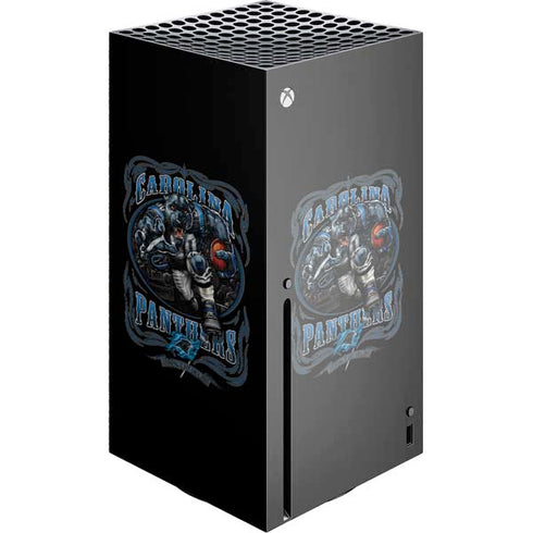 Liquid Blue NFL Carolina Panthers Running Back Xbox Series X Console Skin