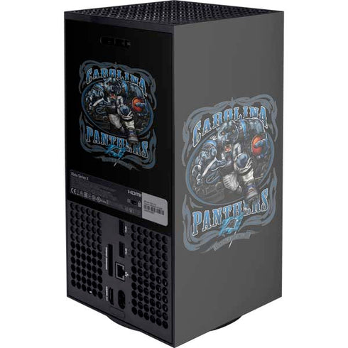 Liquid Blue NFL Carolina Panthers Running Back Xbox Series X Console Skin