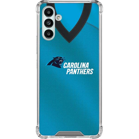 NFL Carolina Panthers Team Jersey Galaxy A13 5G Clear Case