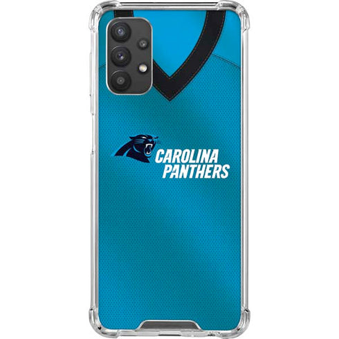 NFL Carolina Panthers Team Jersey Galaxy A32 5G Clear Case