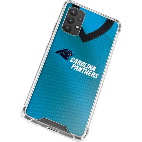 NFL Carolina Panthers Team Jersey Galaxy A32 5G Clear Case