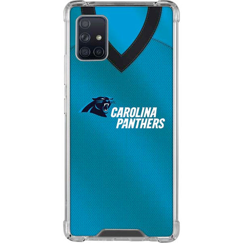 NFL Carolina Panthers Team Jersey Galaxy A51 5G Clear Case