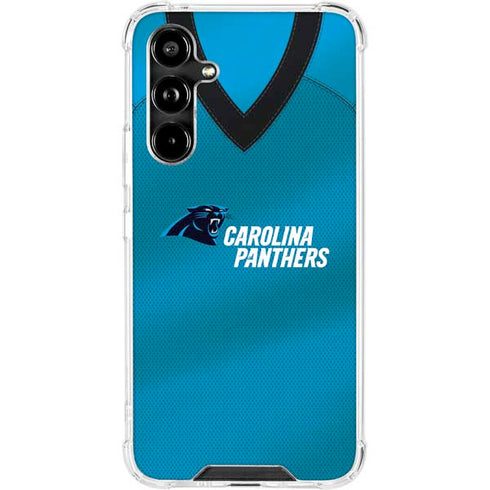 NFL Carolina Panthers Team Jersey Galaxy A54 5G Clear Case
