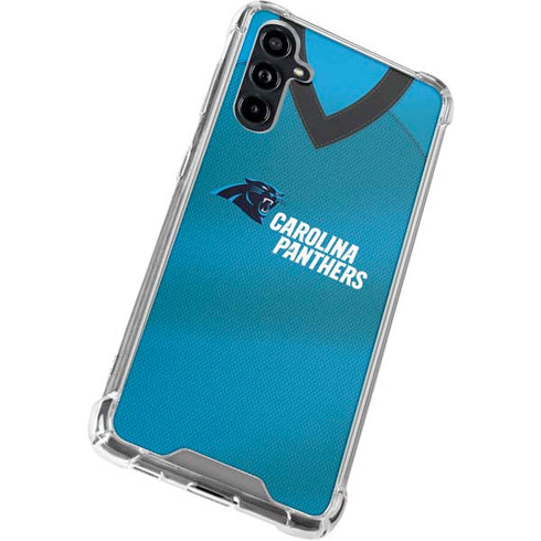 NFL Carolina Panthers Team Jersey Galaxy A54 5G Clear Case