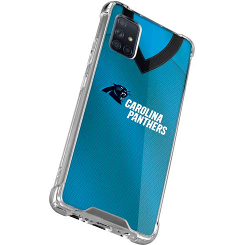 NFL Carolina Panthers Team Jersey Galaxy A71 5G Clear Case
