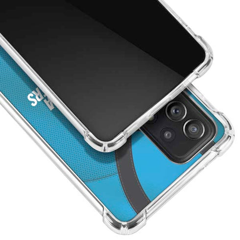 NFL Carolina Panthers Team Jersey Galaxy A72 5G Clear Case