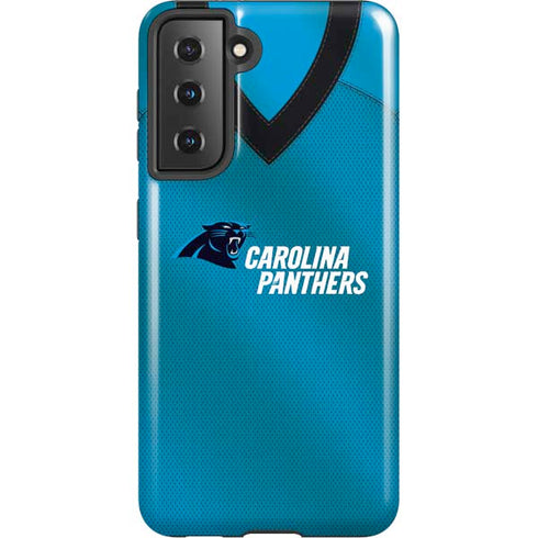 NFL Carolina Panthers Team Jersey Galaxy S21 5G Pro Case