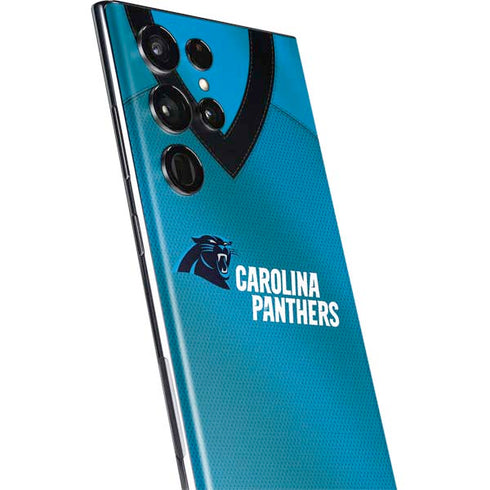 NFL Carolina Panthers Team Jersey Galaxy S22 Ultra Skin