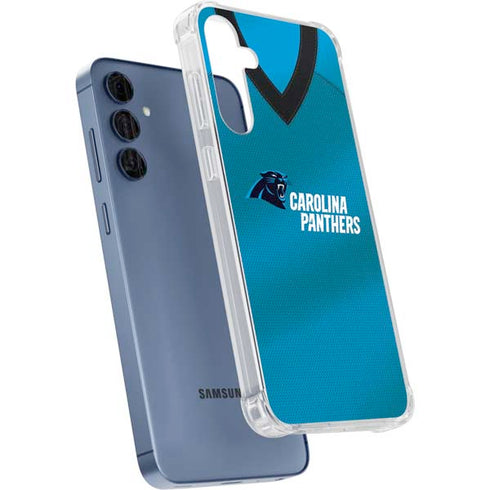 NFL Carolina Panthers Team Jersey Galaxy S24 Clear Case