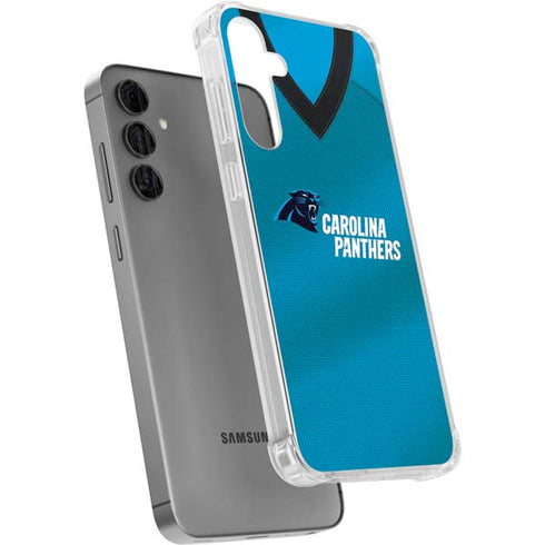 NFL Carolina Panthers Team Jersey Galaxy S24 Plus Clear Case