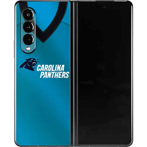 NFL Carolina Panthers Team Jersey Galaxy Z Fold3 5G Skin