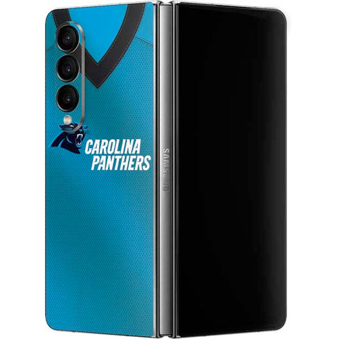 NFL Carolina Panthers Team Jersey Galaxy Z Fold4 5G Skin