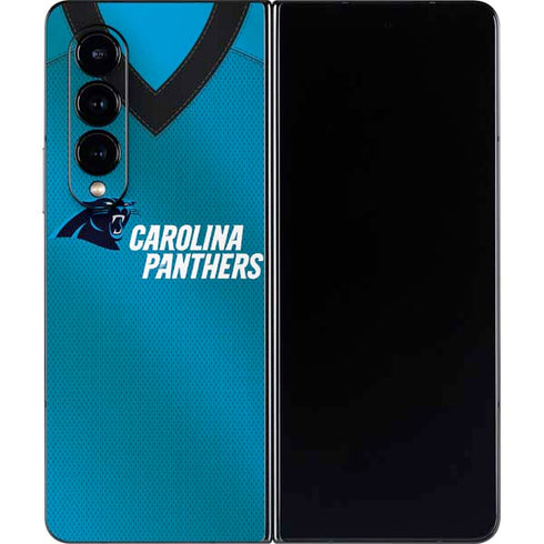 NFL Carolina Panthers Team Jersey Galaxy Z Fold4 5G Skin