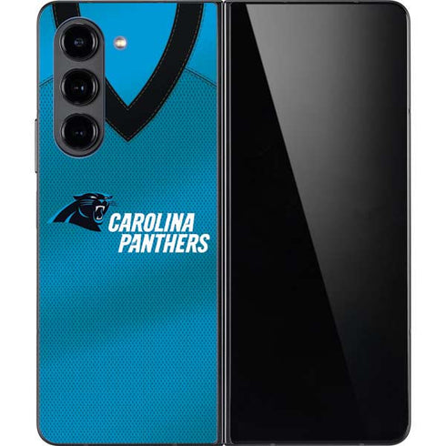 NFL Carolina Panthers Team Jersey Galaxy Z Fold5 5G Skin