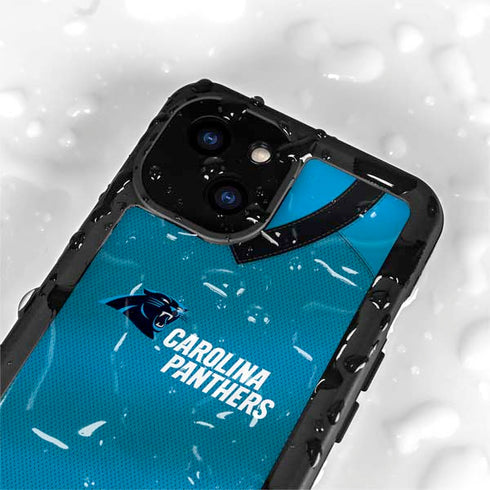 NFL Carolina Panthers Team Jersey iPhone 15 Plus Waterproof Case