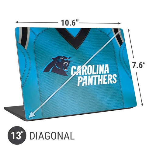NFL Carolina Panthers Team Jersey Universal Laptop 13in (10.6 x 7.6in) Skin