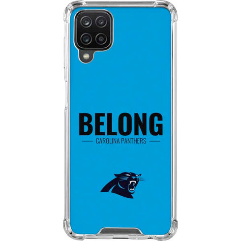 NFL Carolina Panthers Team Motto Galaxy A12 Clear Case
