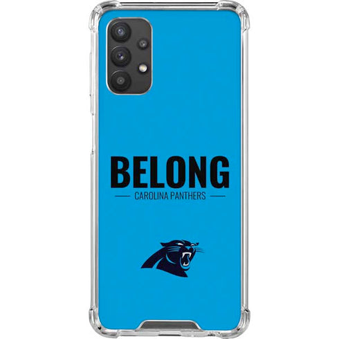 NFL Carolina Panthers Team Motto Galaxy A32 5G Clear Case