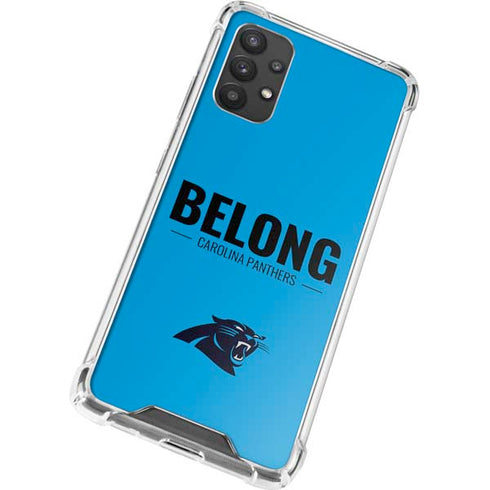 NFL Carolina Panthers Team Motto Galaxy A32 5G Clear Case