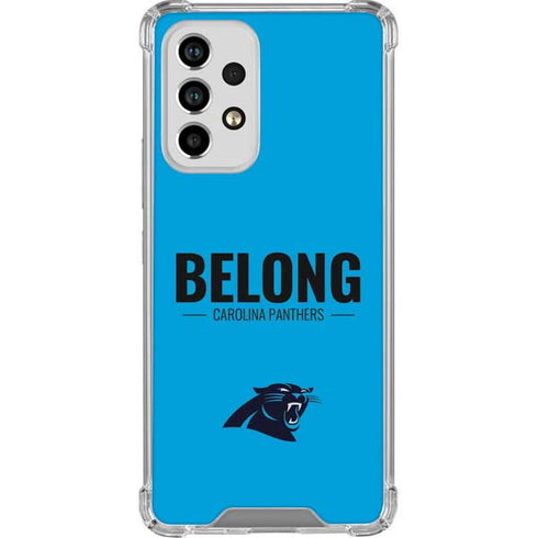 NFL Carolina Panthers Team Motto Galaxy A53 5G Clear Case