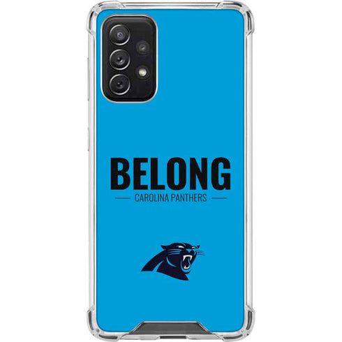 NFL Carolina Panthers Team Motto Galaxy A72 5G Clear Case