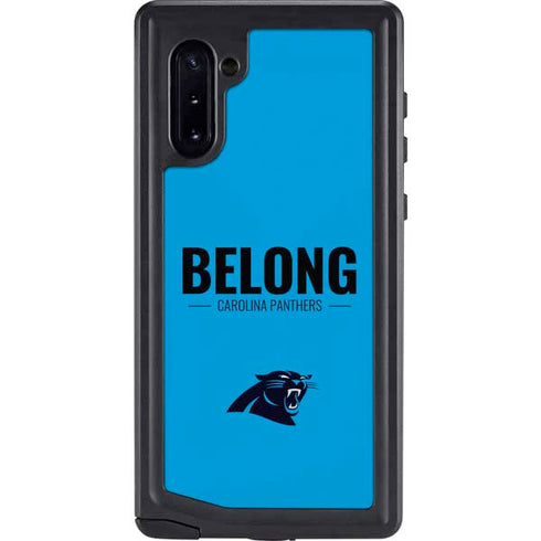 NFL Carolina Panthers Team Motto Galaxy Note 10 Waterproof Case