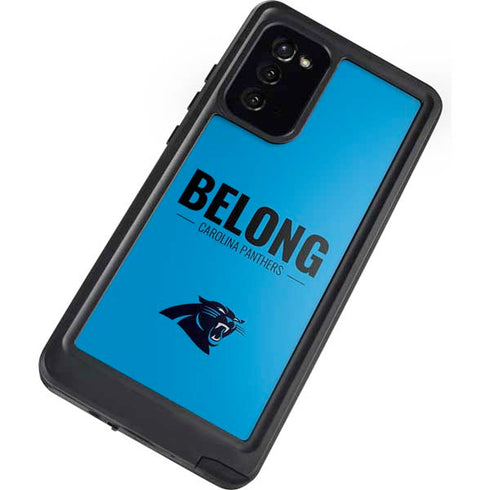 NFL Carolina Panthers Team Motto Galaxy Note20 5G Waterproof Case
