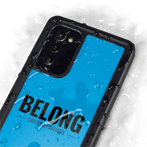 NFL Carolina Panthers Team Motto Galaxy Note20 5G Waterproof Case