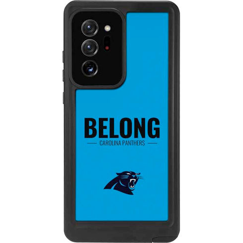 NFL Carolina Panthers Team Motto Galaxy Note20 Ultra 5G Waterproof Case