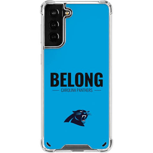 NFL Carolina Panthers Team Motto Galaxy S21 Plus 5G Clear Case