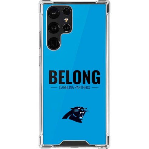 NFL Carolina Panthers Team Motto Galaxy S22 Ultra Clear Case