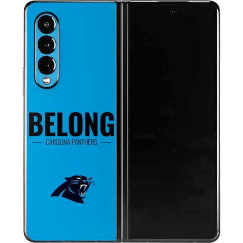 NFL Carolina Panthers Team Motto Galaxy Z Fold3 5G Skin