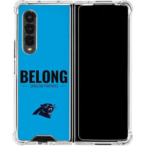NFL Carolina Panthers Team Motto Galaxy Z Fold4 5G Clear Case