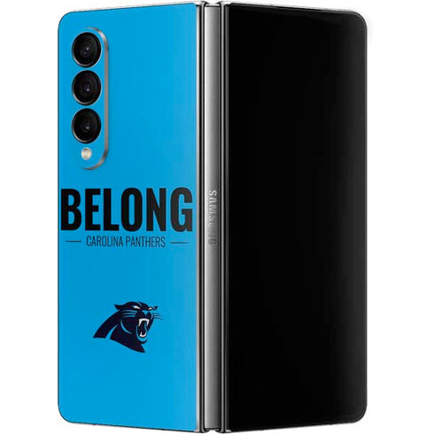 NFL Carolina Panthers Team Motto Galaxy Z Fold4 5G Skin
