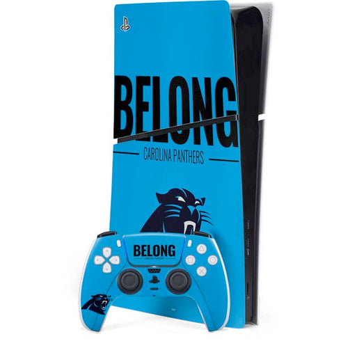 NFL Carolina Panthers Team Motto PS5 Slim Digital Edition Console Skin