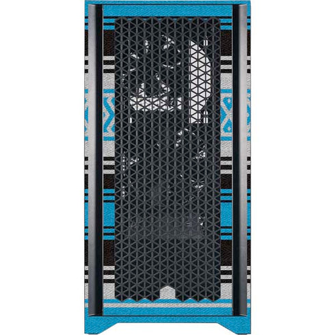 NFL Carolina Panthers Trailblazer Corsair 4000D Tempered Glass Mid-Tower ATX Case Skin