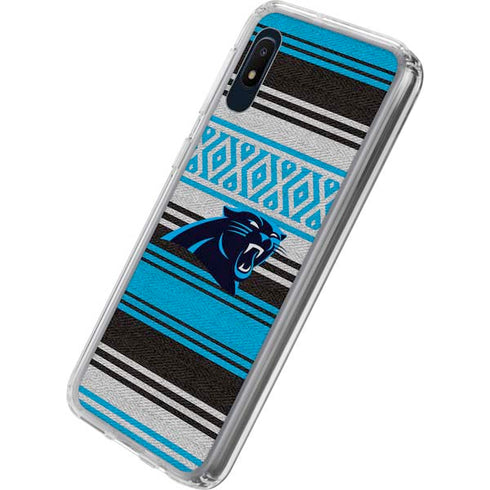 NFL Carolina Panthers Trailblazer Galaxy A10e Clear Case