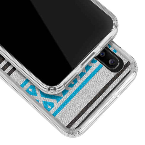 NFL Carolina Panthers Trailblazer Galaxy A20 Clear Case