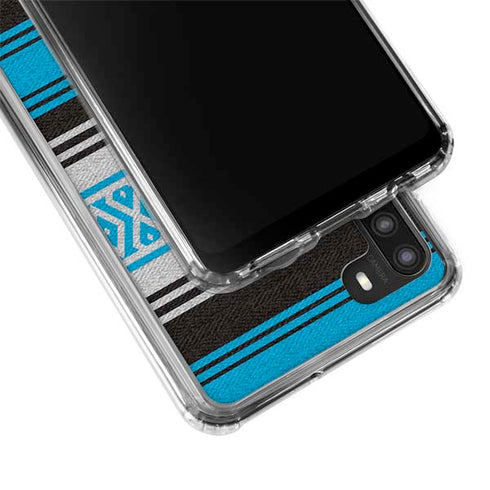 NFL Carolina Panthers Trailblazer Galaxy A21 Clear Case