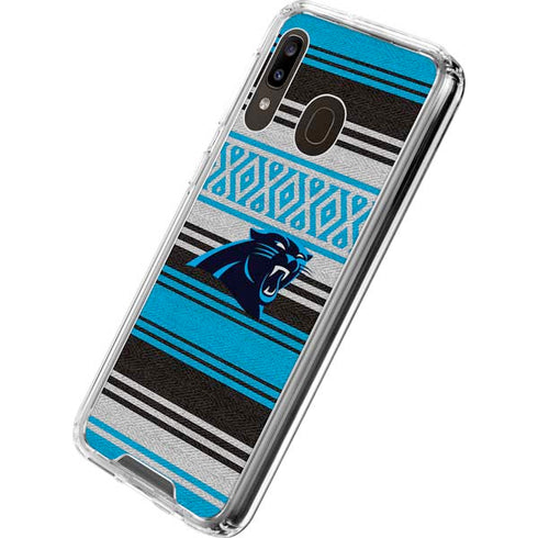 NFL Carolina Panthers Trailblazer Galaxy A30 Clear Case