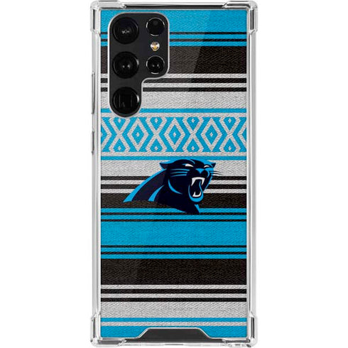 NFL Carolina Panthers Trailblazer Galaxy S22 Ultra Clear Case