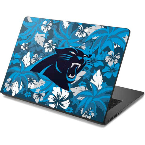 NFL Carolina Panthers Tropical Print Dell Chromebook Skin