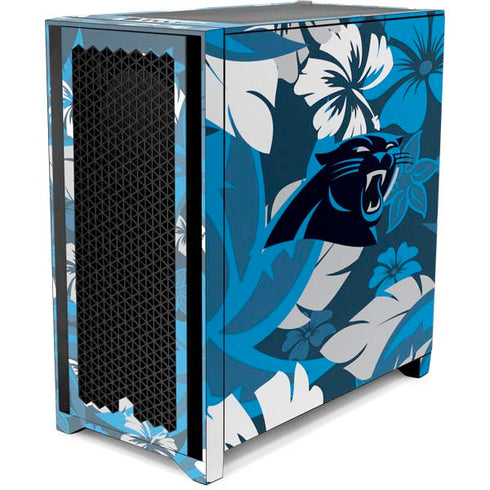 NFL Carolina Panthers Tropical Print Corsair 4000D Tempered Glass Mid-Tower ATX Case Skin