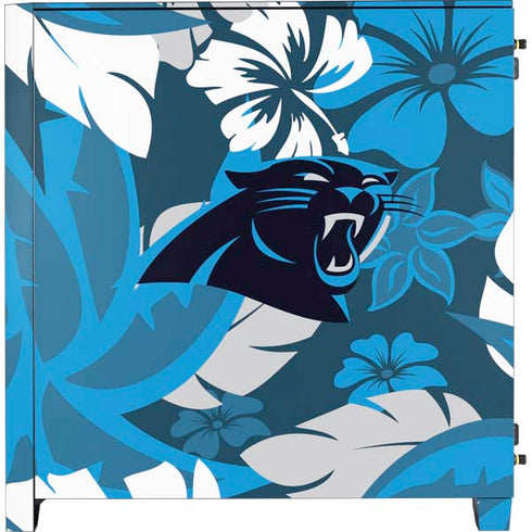 NFL Carolina Panthers Tropical Print Corsair 4000D Tempered Glass Mid-Tower ATX Case Skin