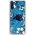 NFL Carolina Panthers Tropical Print Galaxy A10e Clear Case