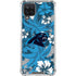 NFL Carolina Panthers Tropical Print Galaxy A12 Clear Case