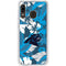 NFL Carolina Panthers Tropical Print Galaxy A20 Clear Case