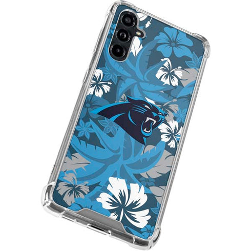 NFL Carolina Panthers Tropical Print Galaxy A54 5G Clear Case